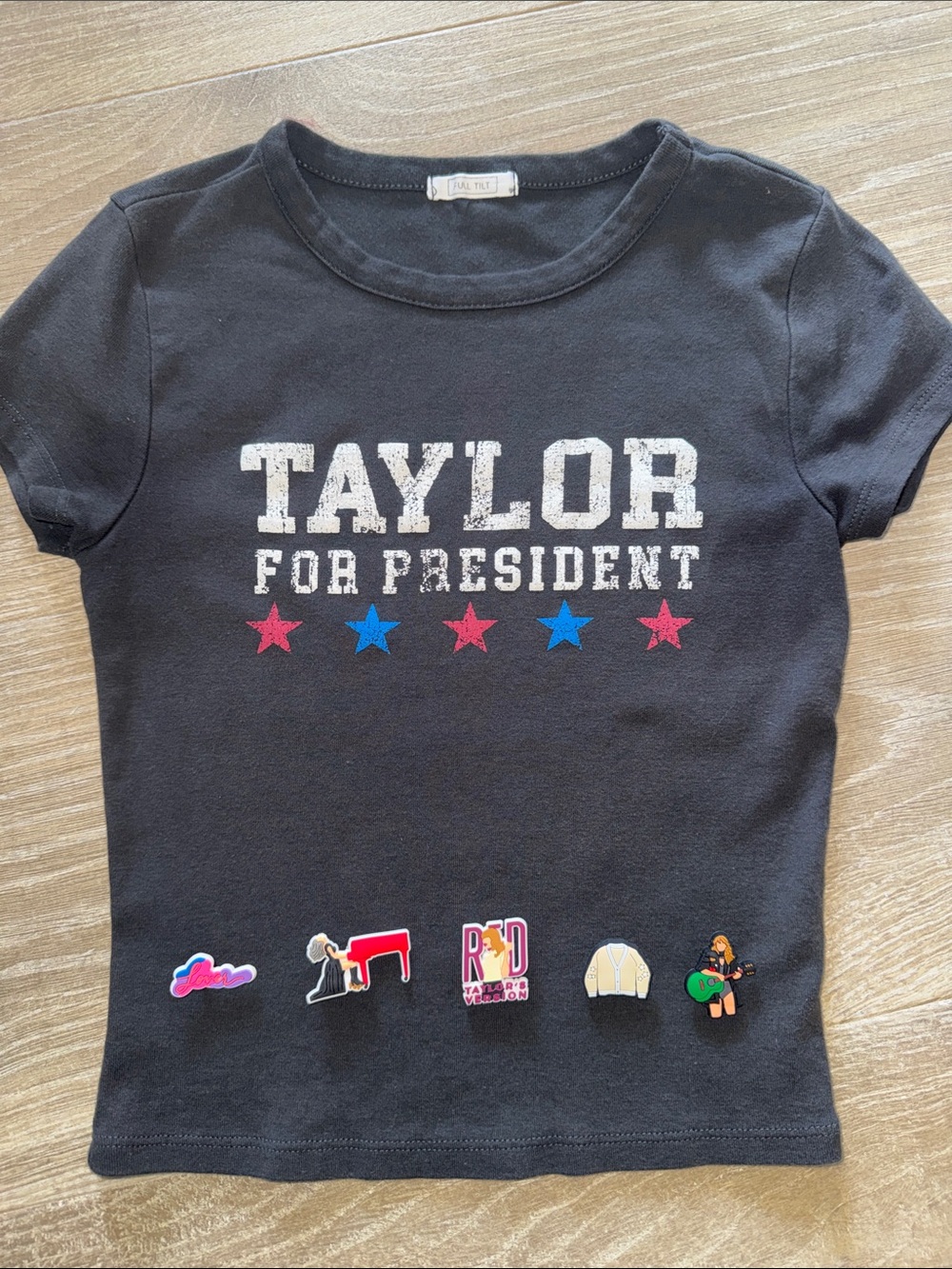 Taylor For President Kids Black Graphic Tee
